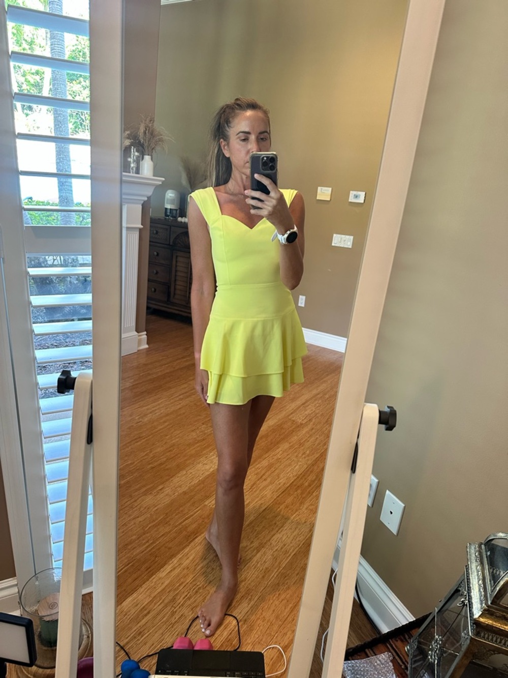 Alice + Olivia Lemon Tiered Mini Dress